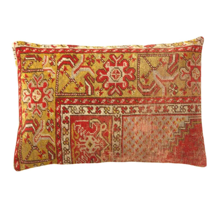 Vintage Turkish Pasargad Hand Knotted Pillow 16'' X 24"